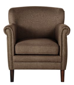 HOME Bella Fabric Chair - Chocolate.